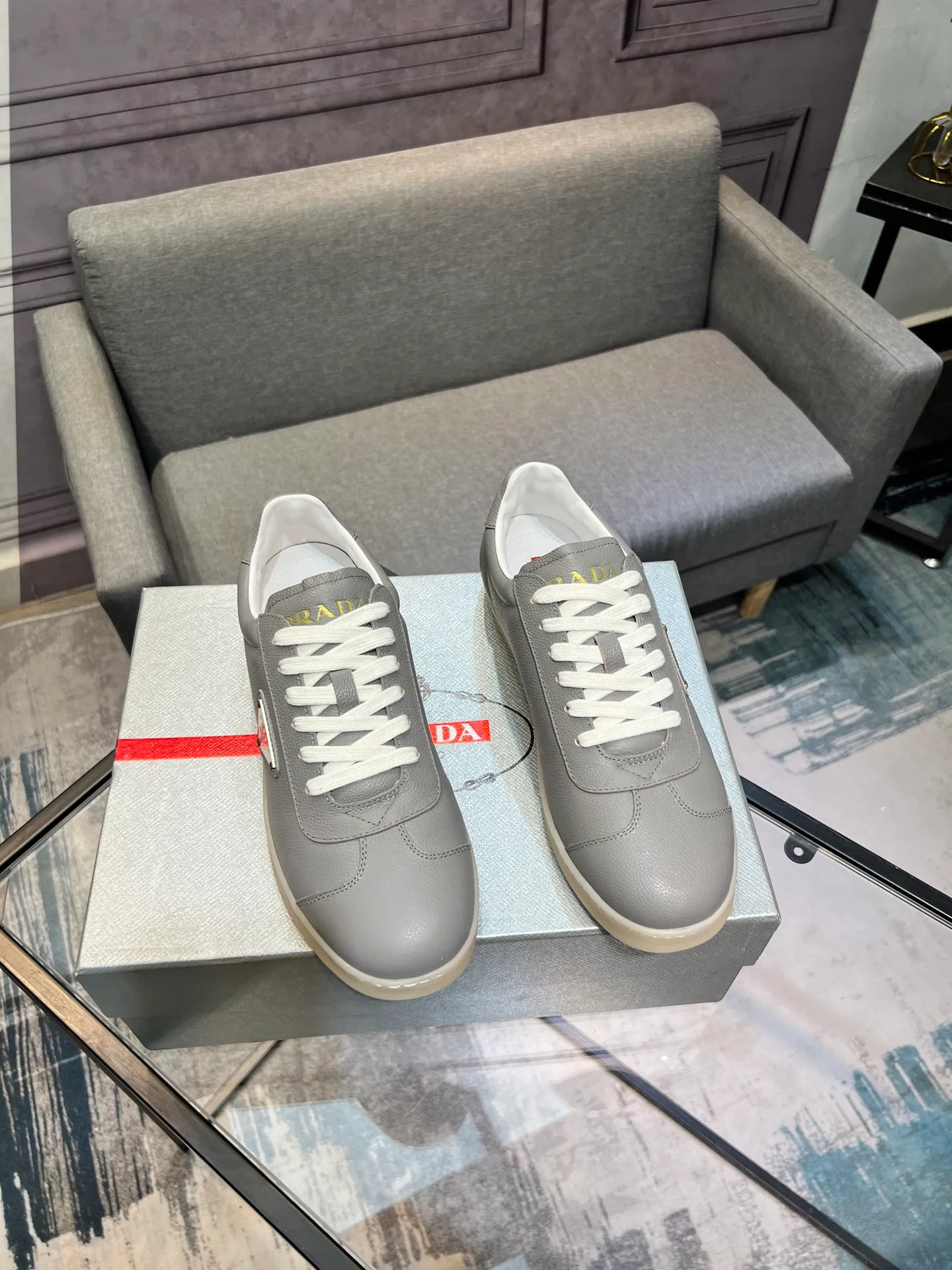 Men's shoes 💰540 [PRADA] Men's shoes are popular in the counter, official website synchronization, 1 high-quality shipment ✔️ Original frosted cowhide + cowhide lining, 1🆚1 replica, original sole, 38-45 (45 customized, non-refundable)